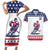 Custom United States Hockey Couples Matching Short Sleeve Bodycon Dress and Hawaiian Shirt Go Champions USA