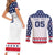 Custom United States Hockey Couples Matching Short Sleeve Bodycon Dress and Long Sleeve Button Shirt Go Champions USA