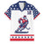 Custom United States Hockey Family Matching Off The Shoulder Long Sleeve Dress and Hawaiian Shirt Go Champions USA