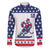 Custom United States Hockey Family Matching Off The Shoulder Long Sleeve Dress and Hawaiian Shirt Go Champions USA