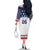 Custom United States Hockey Family Matching Off The Shoulder Long Sleeve Dress and Hawaiian Shirt Go Champions USA