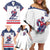 Custom United States Hockey Family Matching Off Shoulder Short Dress and Hawaiian Shirt Go Champions USA