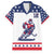 Custom United States Hockey Family Matching Off Shoulder Short Dress and Hawaiian Shirt Go Champions USA