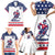 Custom United States Hockey Family Matching Short Sleeve Bodycon Dress and Hawaiian Shirt Go Champions USA