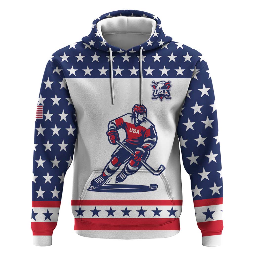 Custom United States Hockey Hoodie Go Champions USA