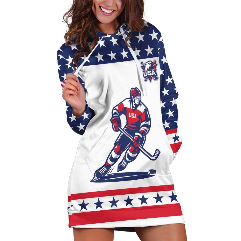 Custom United States Hockey Hoodie Dress Go Champions USA