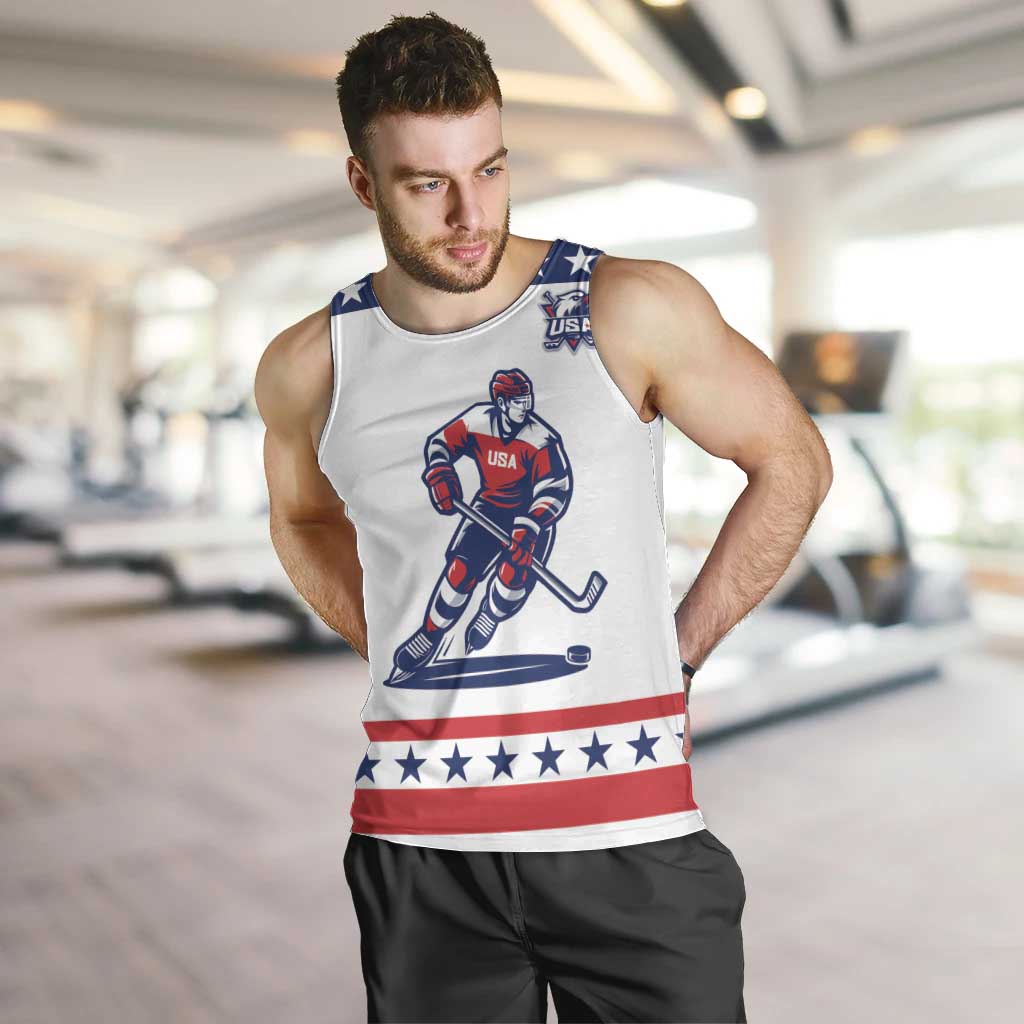 Custom United States Hockey Men Tank Top Go Champions USA