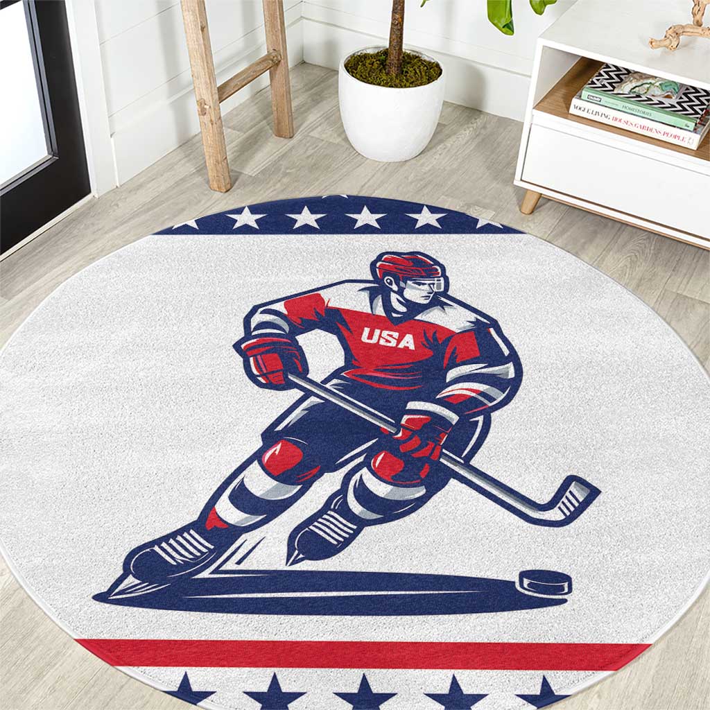 United States Hockey Round Carpet Go Champions USA