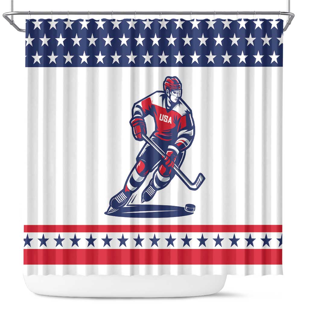 United States Hockey Shower Curtain Go Champions USA