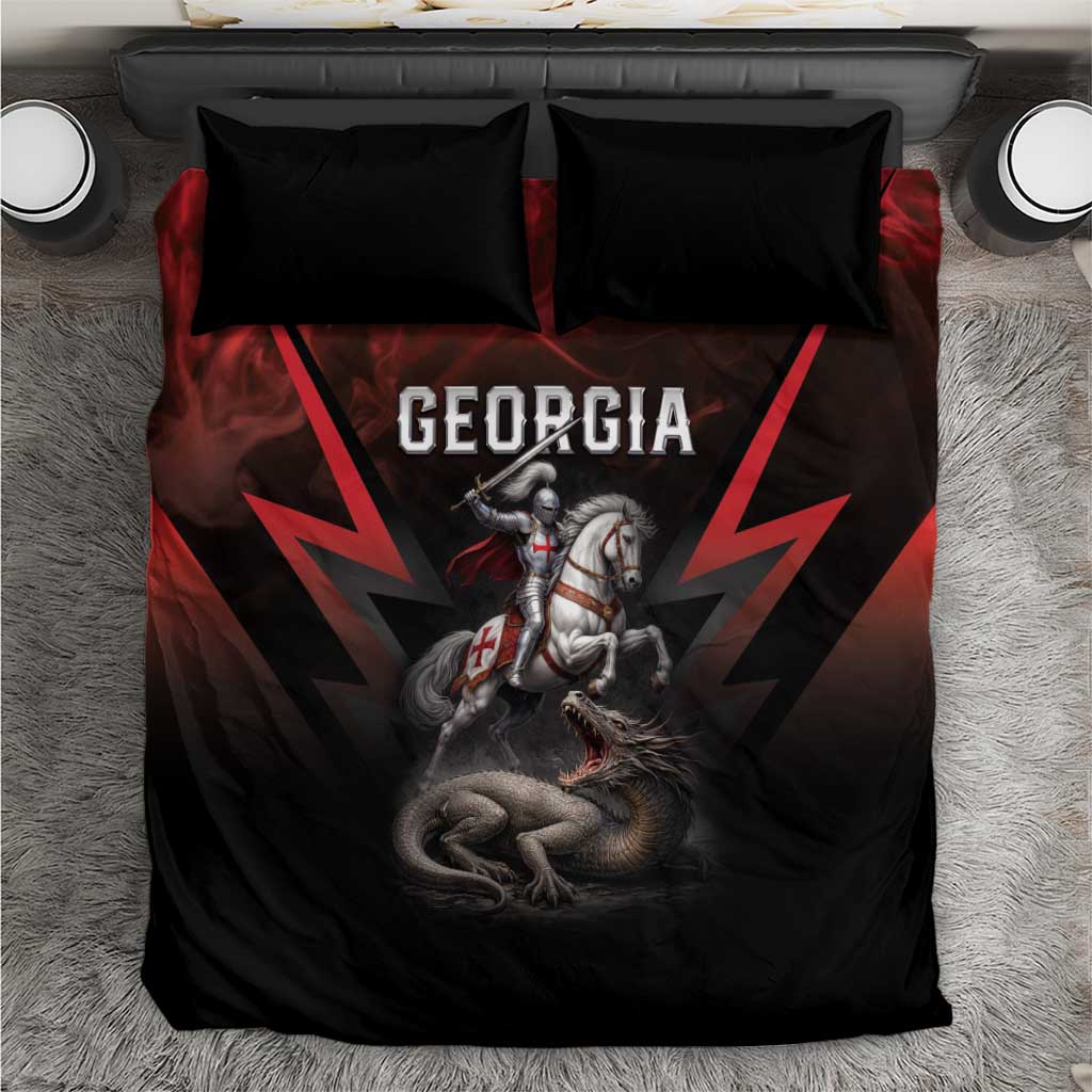 Georgia Coat Of Arms Bedding Set Saint George And The Dragon