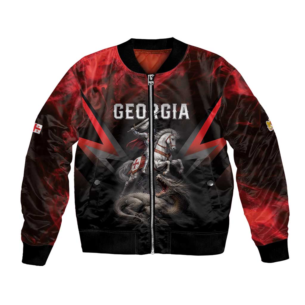 Georgia Coat Of Arms Bomber Jacket Saint George And The Dragon