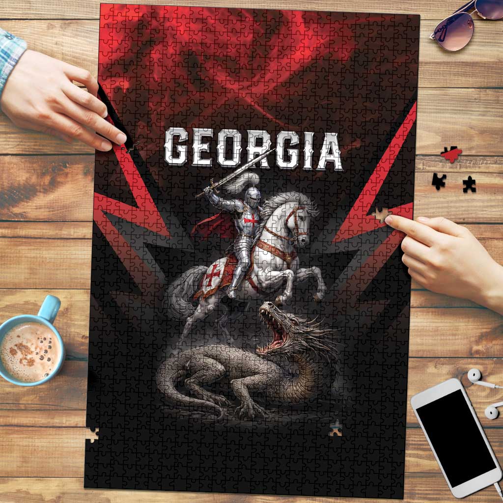 Georgia Coat Of Arms Puzzle Saint George And The Dragon