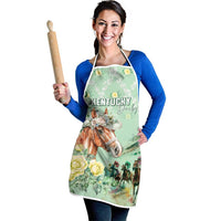 Kentucky Horse Racing Apron Rose Diamond Pattern Mint