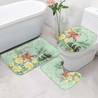 Kentucky Horse Racing Bathroom Set Rose Diamond Pattern Mint