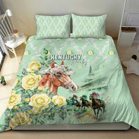 Kentucky Horse Racing Bedding Set Rose Diamond Pattern Mint