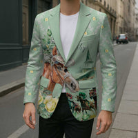 Personalized Kentucky Horse Racing Blazer Rose Diamond Pattern Mint