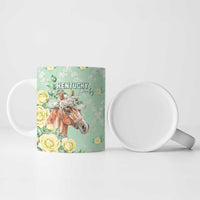 Personalized Kentucky Horse Racing Ceramic Mug Rose Diamond Pattern Mint