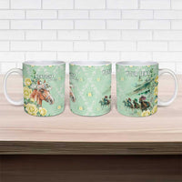 Personalized Kentucky Horse Racing Ceramic Mug Rose Diamond Pattern Mint