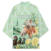 Personalized Kentucky Horse Racing Kimono Rose Diamond Pattern Mint