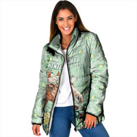 Personalized Kentucky Horse Racing Padded Jacket Rose Diamond Pattern Mint