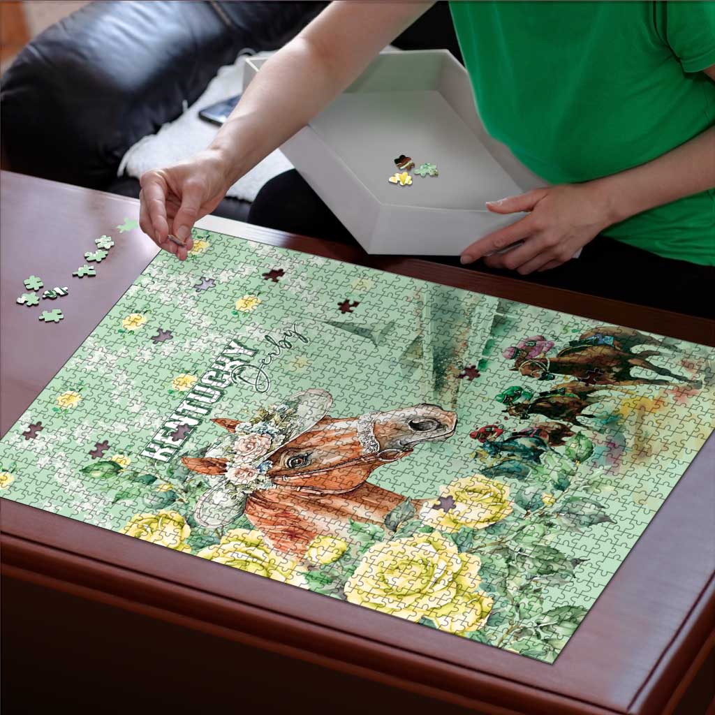Kentucky Horse Racing Puzzle Rose Diamond Pattern Mint