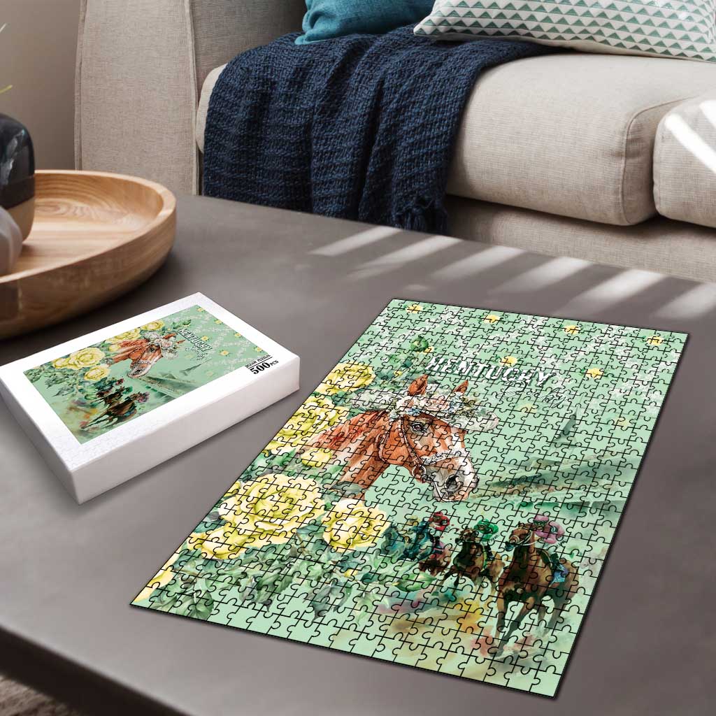 Kentucky Horse Racing Puzzle Rose Diamond Pattern Mint