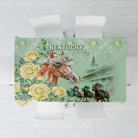 Kentucky Horse Racing Tablecloth Rose Diamond Pattern Mint