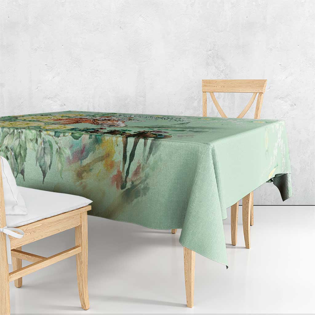 Kentucky Horse Racing Tablecloth Rose Diamond Pattern Mint