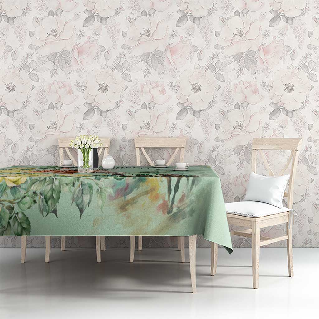 Kentucky Horse Racing Tablecloth Rose Diamond Pattern Mint