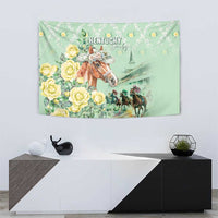 Kentucky Horse Racing Tapestry Rose Diamond Pattern Mint