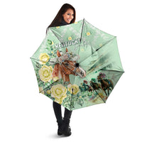 Kentucky Horse Racing Umbrella Rose Diamond Pattern Mint