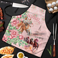 Kentucky Horse Racing Apron Rose Diamond Pattern Pink