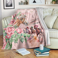 Kentucky Horse Racing Blanket Rose Diamond Pattern Pink