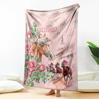 Kentucky Horse Racing Blanket Rose Diamond Pattern Pink