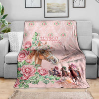 Kentucky Horse Racing Blanket Rose Diamond Pattern Pink