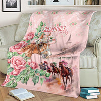 Kentucky Horse Racing Blanket Rose Diamond Pattern Pink