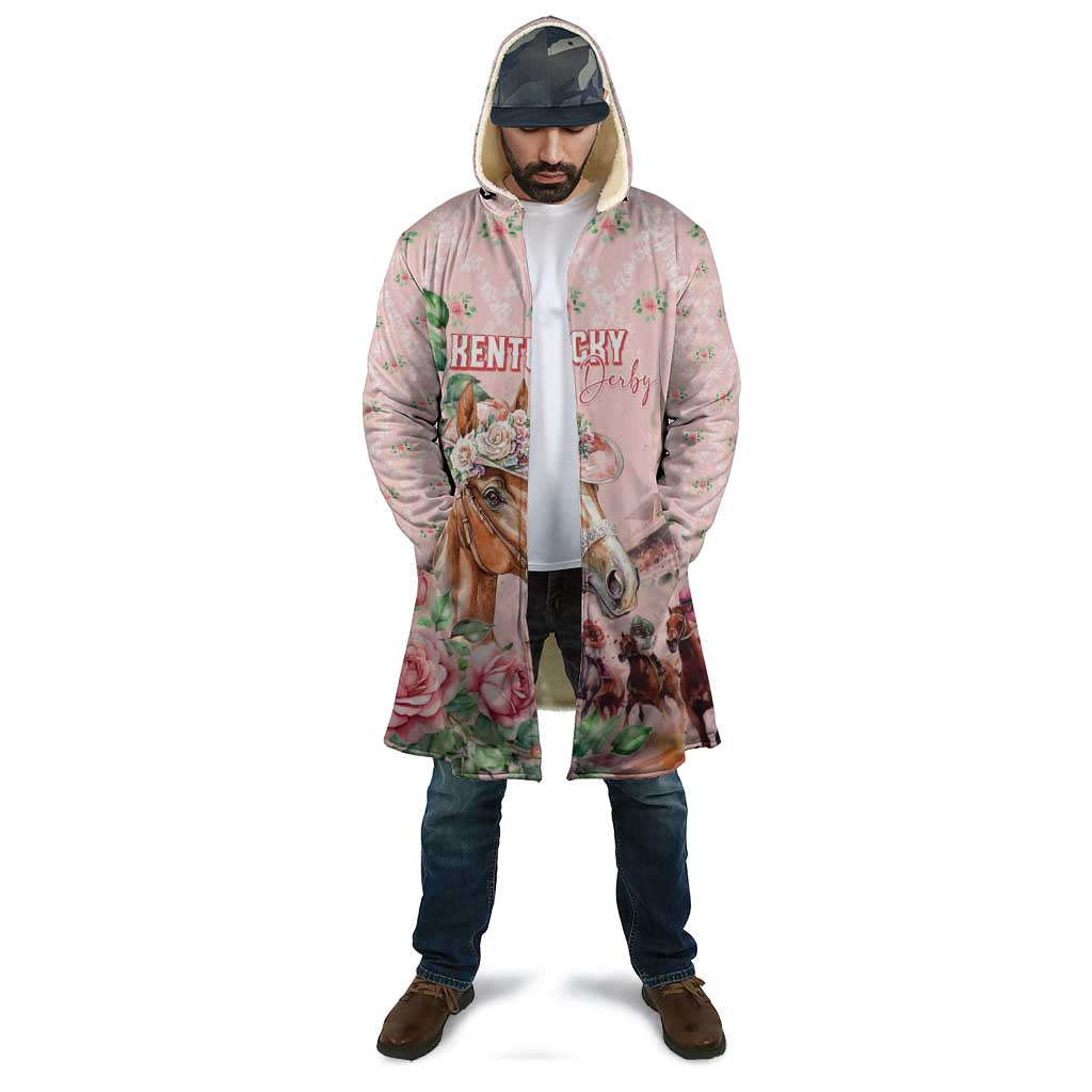Personalized Kentucky Horse Racing Cloak Rose Diamond Pattern Pink