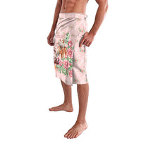 Personalized Kentucky Horse Racing Lavalava Rose Diamond Pattern Pink