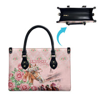 Kentucky Horse Racing Leather Bag Rose Diamond Pattern Pink