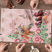 Kentucky Horse Racing Puzzle Rose Diamond Pattern Pink