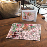 Kentucky Horse Racing Puzzle Rose Diamond Pattern Pink