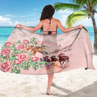 Kentucky Horse Racing Sarong Rose Diamond Pattern Pink