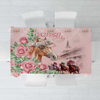 Kentucky Horse Racing Tablecloth Rose Diamond Pattern Pink