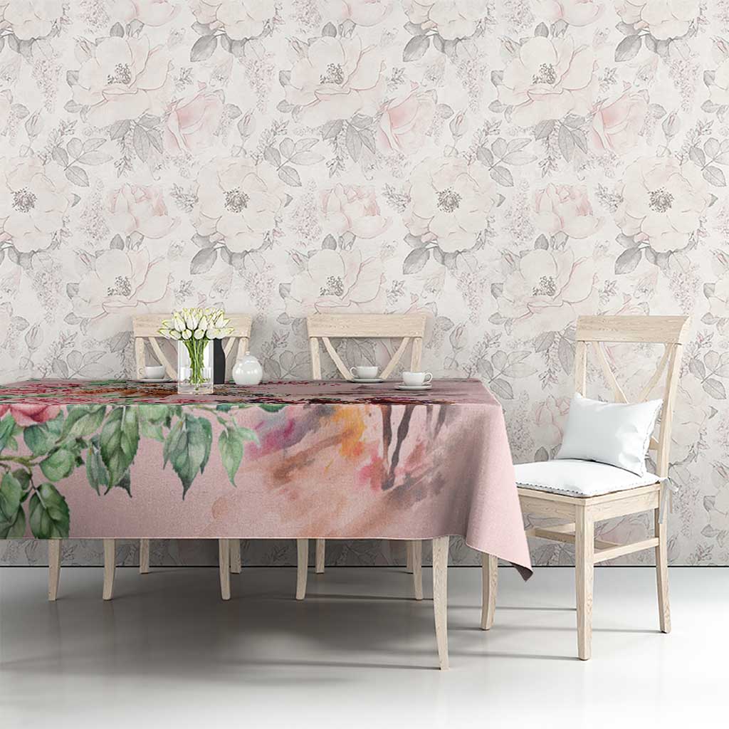 Kentucky Horse Racing Tablecloth Rose Diamond Pattern Pink