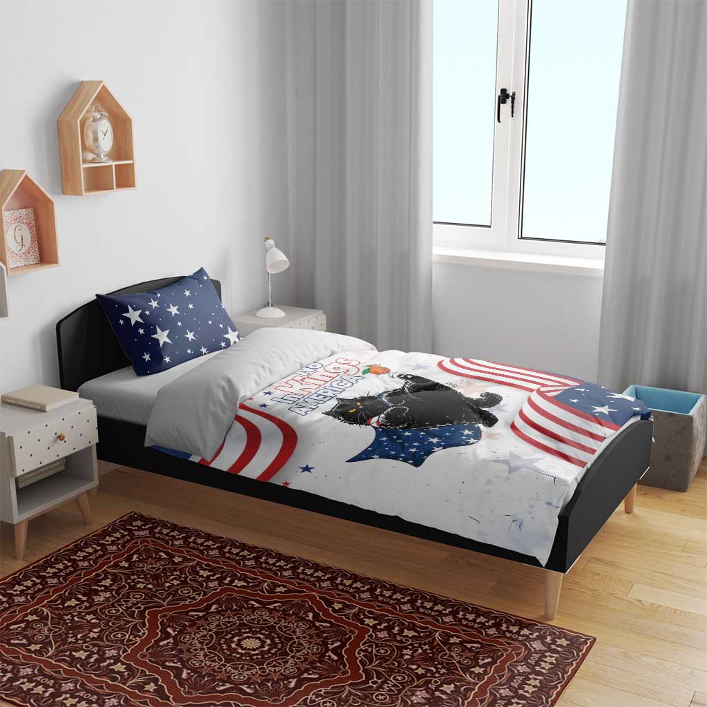 Funny Cat No Kings Bedding Set Rejecting Kings Since 1776 - Wonder Print Shop