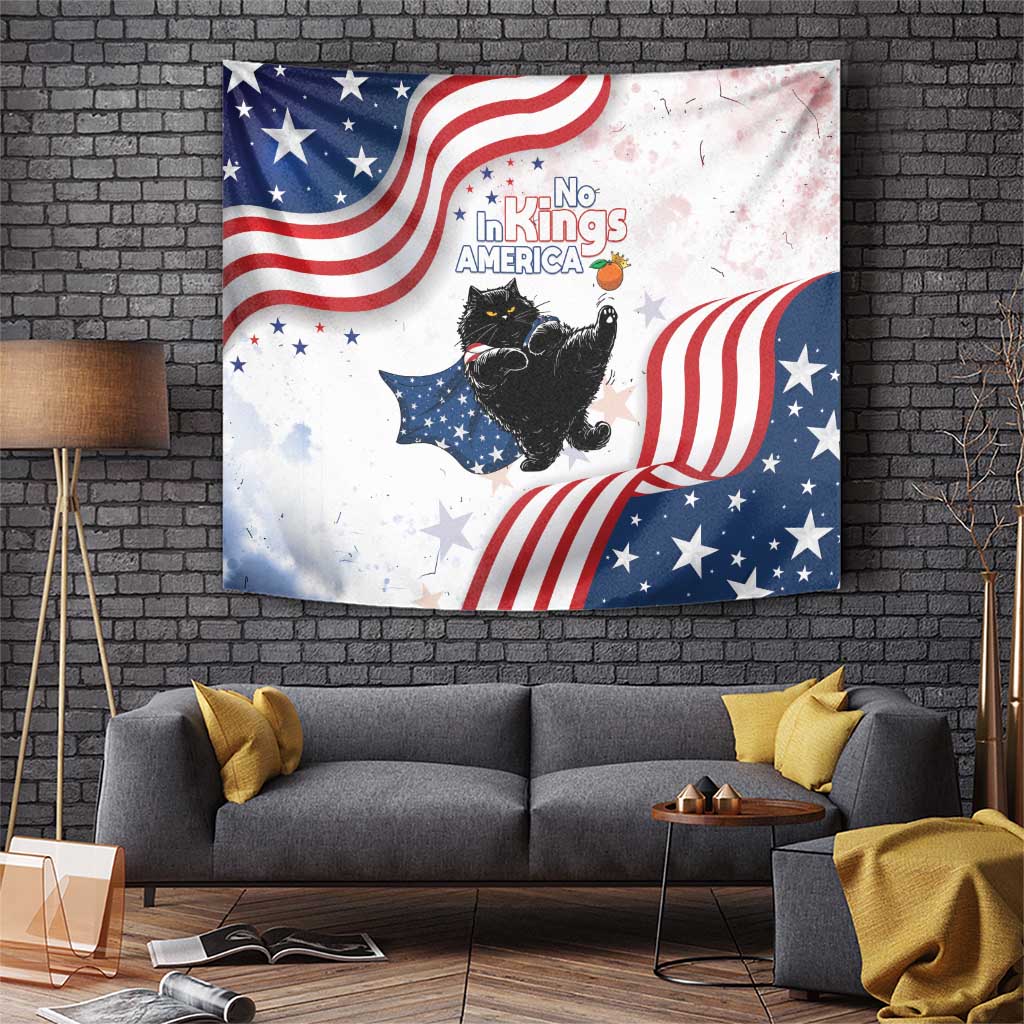 Funny Cat No Kings Tapestry Rejecting Kings Since 1776 - Wonder Print Shop