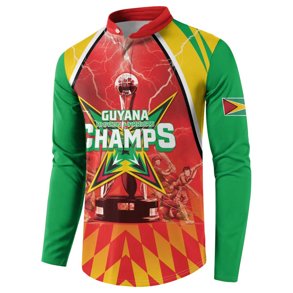 Custom Guyana Cricket Button Sweatshirt Amazon Warriors Glorious Victory - Wonder Print Shop