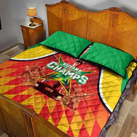 Guyana Cricket Quilt Bed Set Amazon Warriors Glorious Victory - Wonder Print Shop