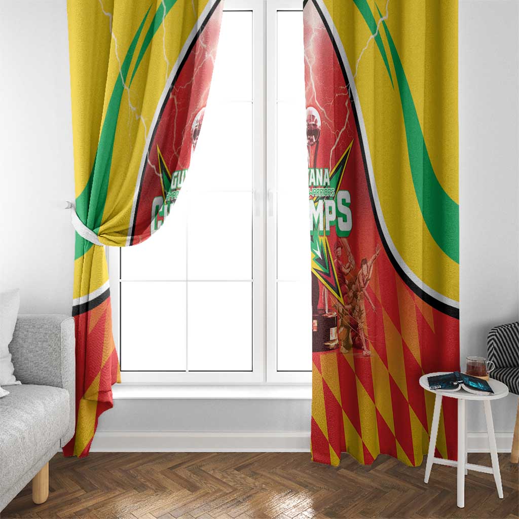 Guyana Cricket Window Curtain Amazon Warriors Glorious Victory - Wonder Print Shop