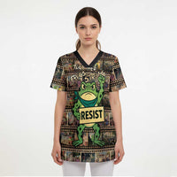 Resist Frog Scrub Top Protest Free Portland - Wonder Print Shop